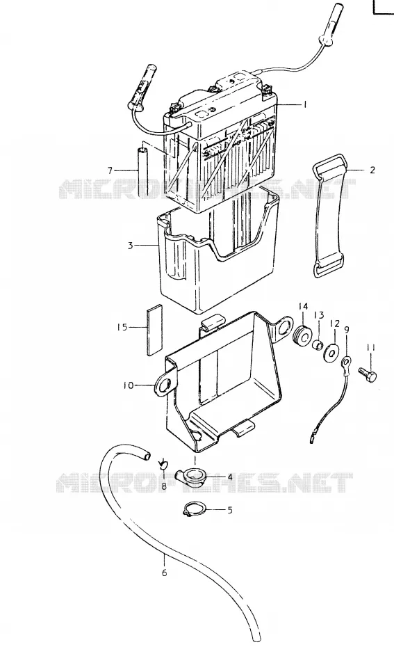 BATTERIE Suzuki MOTO 400 SP 1980  SP400T