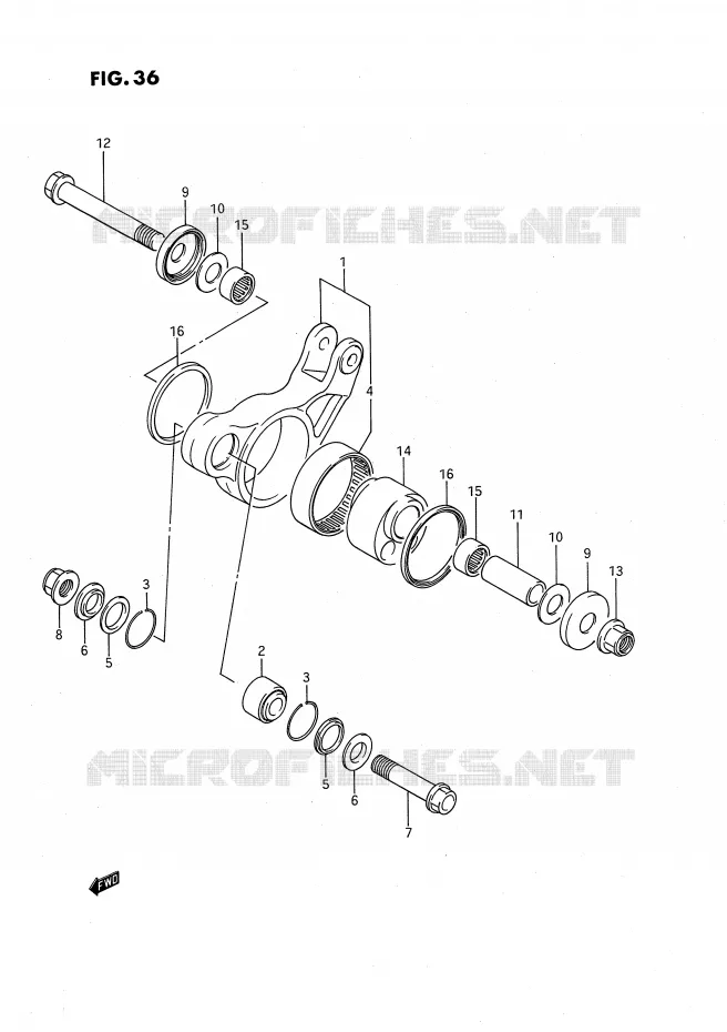 BIELLETTE D'AMORTISSEUR (MODELE G) Suzuki MOTO 80 RM 1988  RM80XJ(E2)