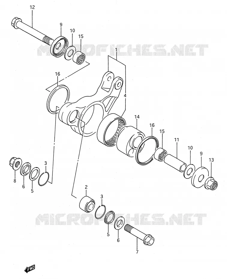 BIELLETTE D'AMORTISSEUR (MODELE G) Suzuki MOTO 80 RM 1993  RM80P(E28)