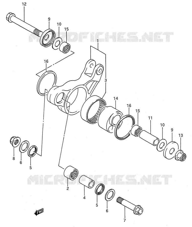 BIELLETTE D'AMORTISSEUR (MODELE H/J/K) Suzuki MOTO 80 RM 1995  RM80S(E28)