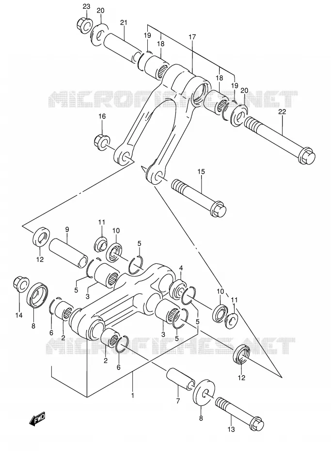 BIELLETTE D'AMORTISSEUR Suzuki MOTO 80 RM 1999  RM80X(E3/E28)