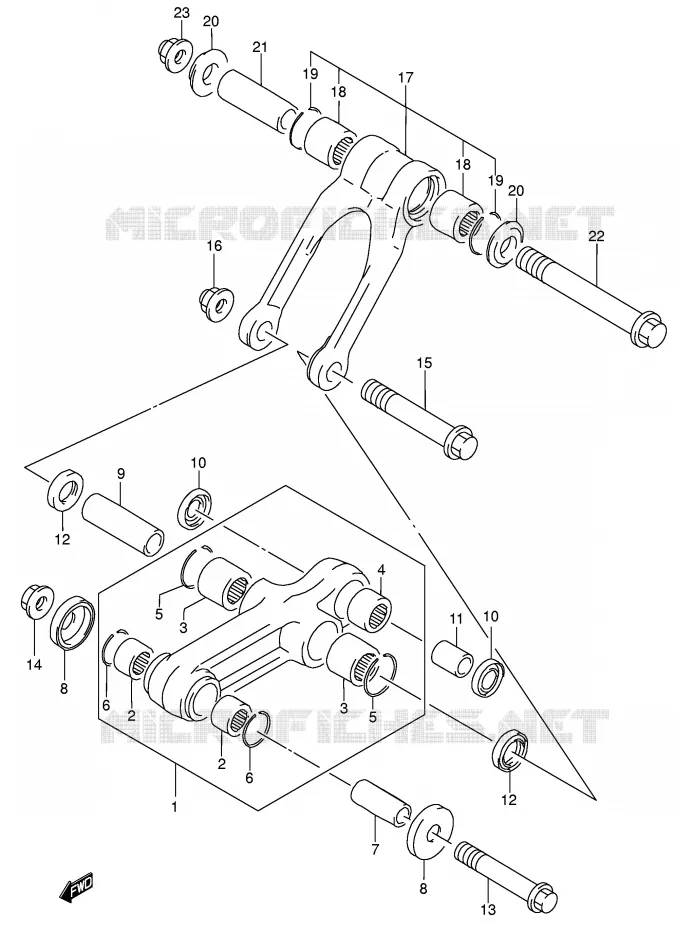 BIELLETTE DE SUSPENSION ARRIERE (MODELE K4/K5/K6) Suzuki MOTO 85 RM 2005  RM85K5(P3/P28)