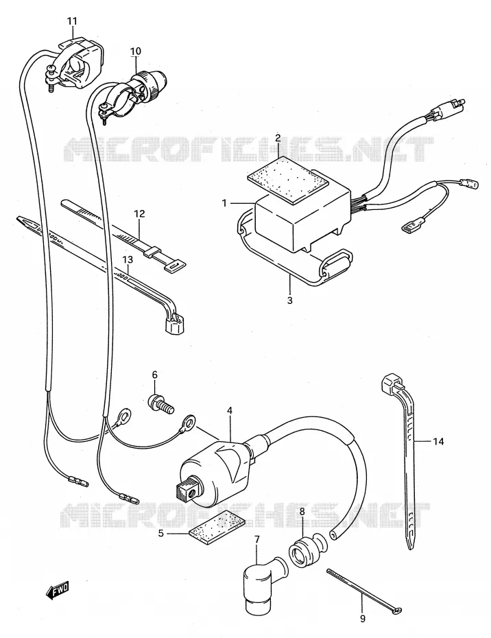 BOITIER CDI - BOBINE Suzuki MOTO 80 RM 1989  RM80K(E28)