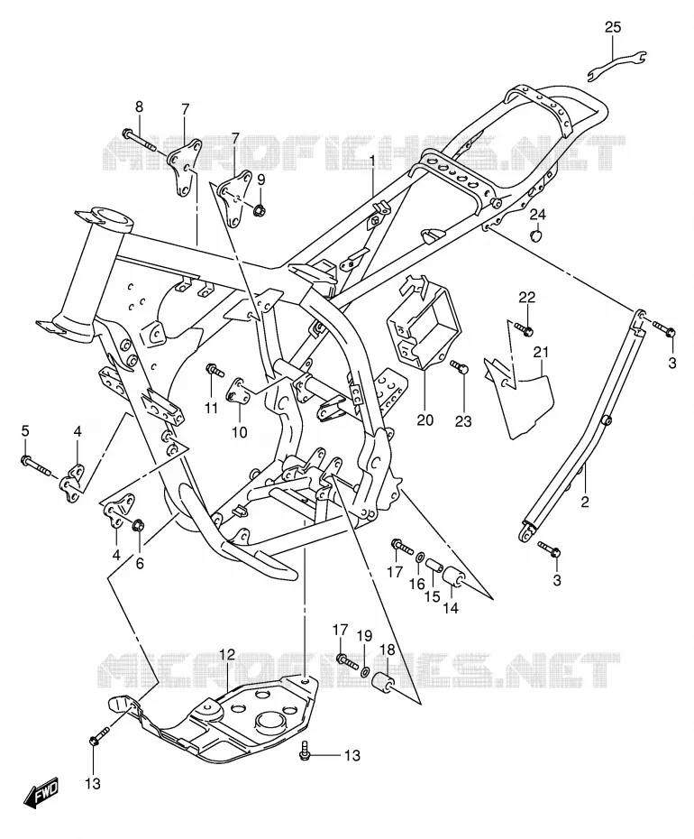 CADRE Suzuki MOTO 250 DR-Z 2002  DR-Z250K2(E3/E28)