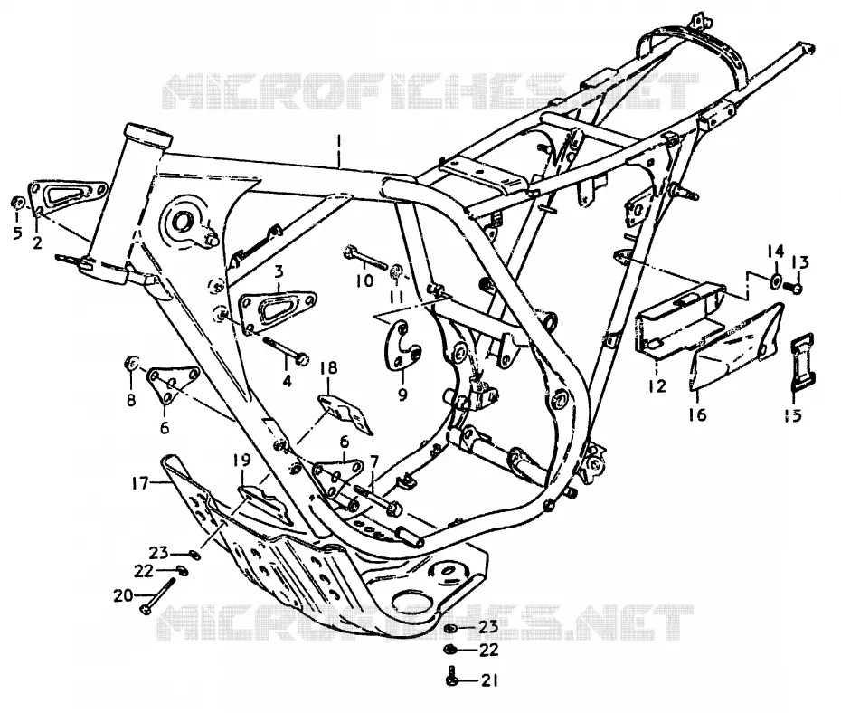 CADRE Suzuki MOTO 370 SP 1979  SP370N(C/N)
