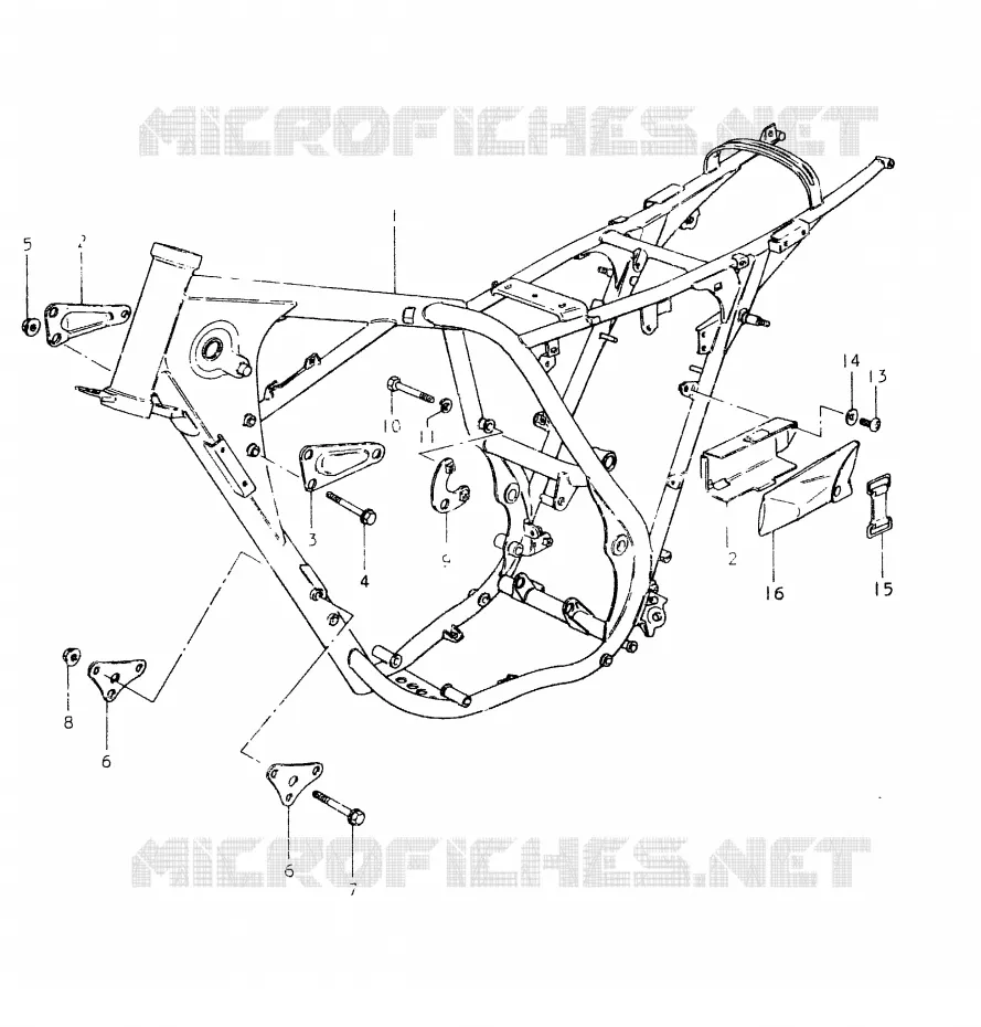 CADRE Suzuki MOTO 400 SP 1980  SP400T