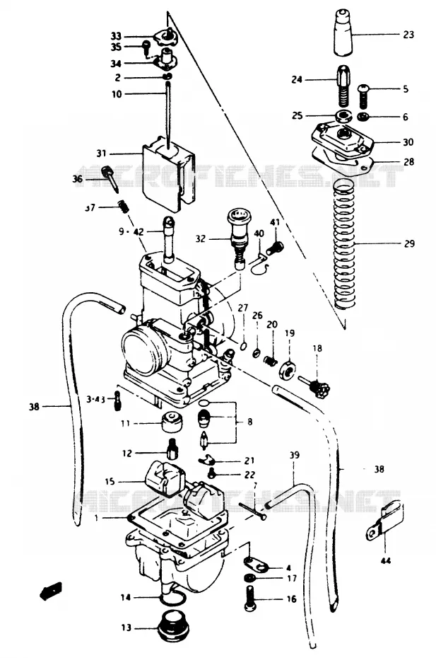 CARBURATEUR Suzuki MOTO 80 RM 1997  RM80V(T/V)