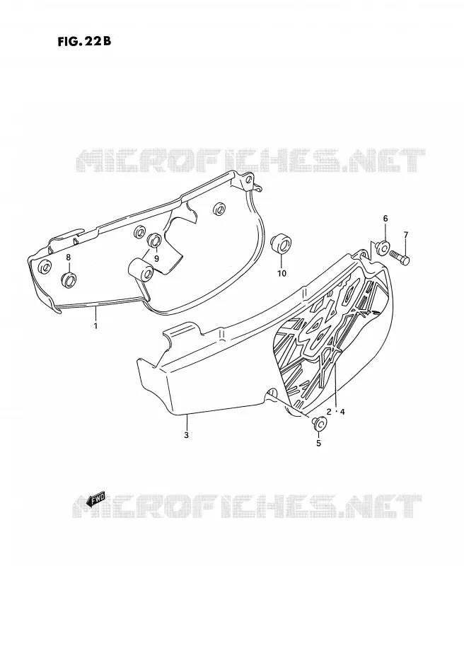 CARENAGES ARRIERE  (MODELE P/R/S) Suzuki MOTO 80 RM 1989  RM80K(E3)