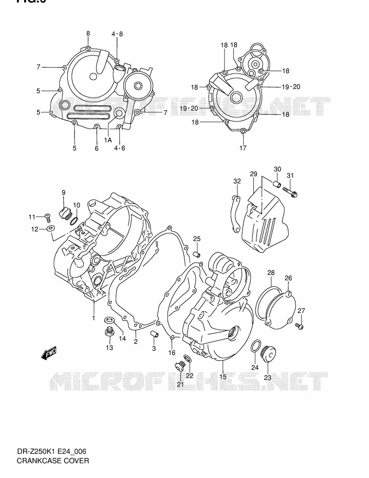 CARTER Suzuki MOTO 250 DR-Z 2003  DR-Z250K3(E24)