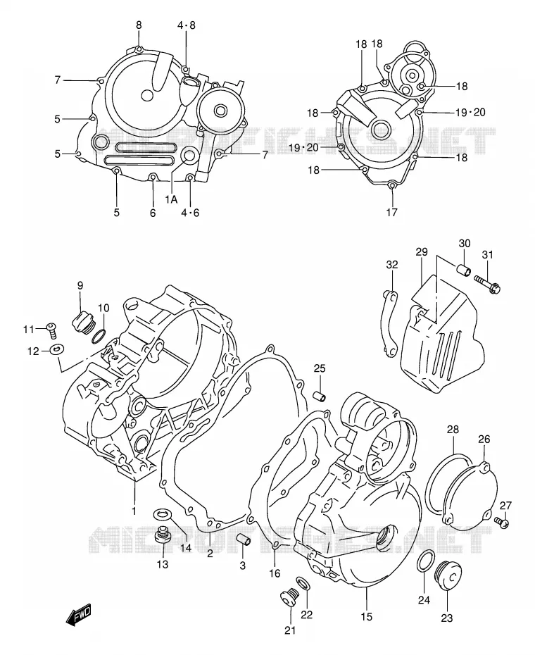 CARTER Suzuki MOTO 250 DR-Z 2005  DR-Z250K5(E3/E28)