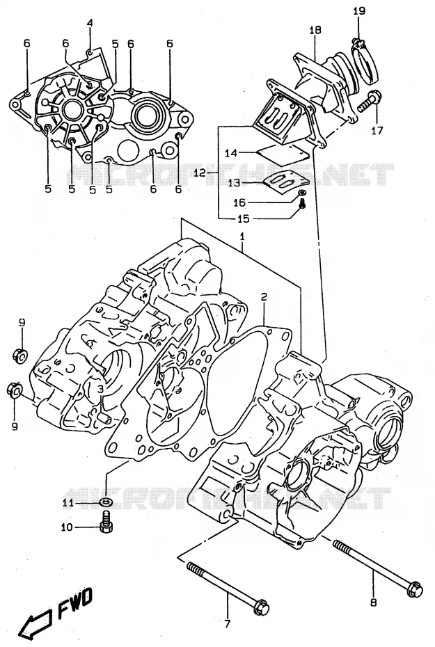 CARTER Suzuki MOTO 80 RM 1998  RM80XW(T/V/W)