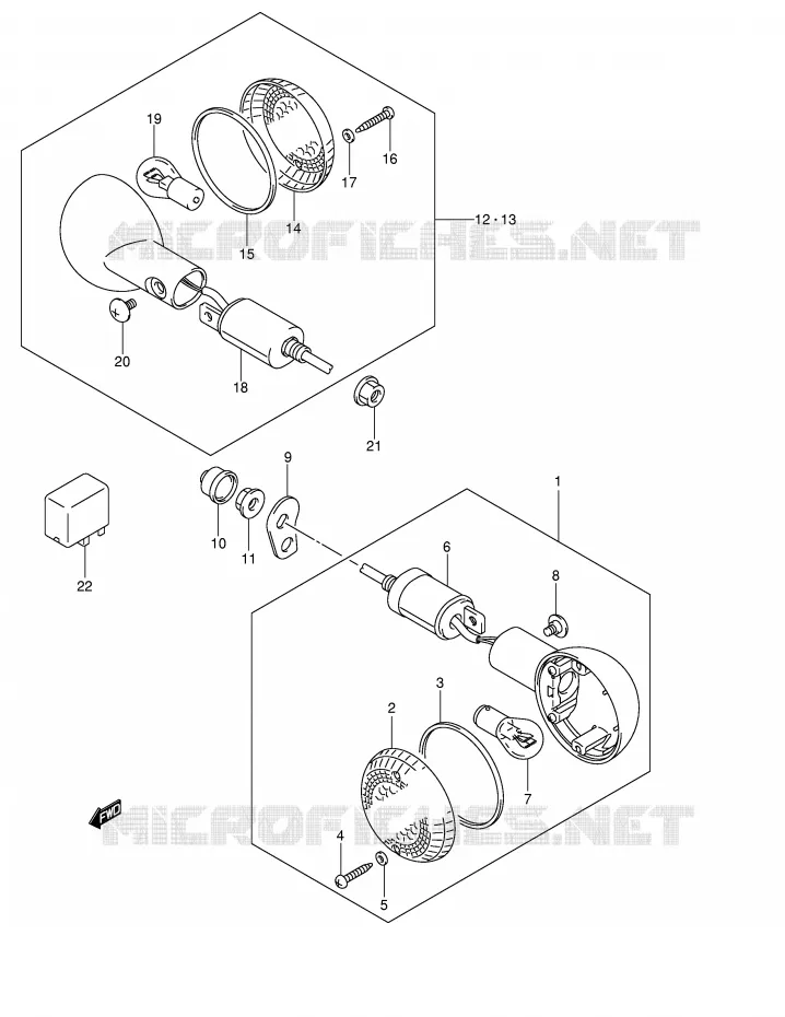 CLIGNOTANTS Suzuki MOTO 125 VAN-VAN 2003  RV125K3(E19)