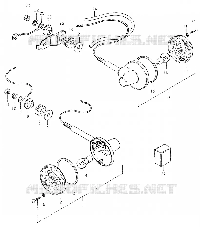 CLIGNOTANTS Suzuki MOTO 400 SP 1980  SP400T