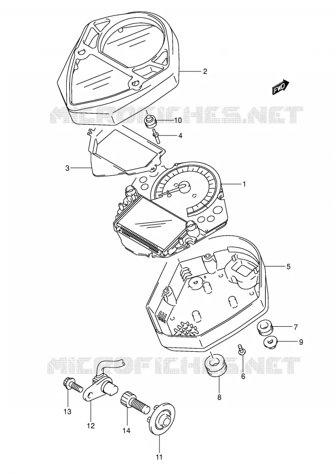 COMPTEUR (SV1000SK3/SK4/S1K3/S1K4/S2K3/S2K4) Suzuki MOTO 1000 SV 2003  SV1000U2K3(E2)