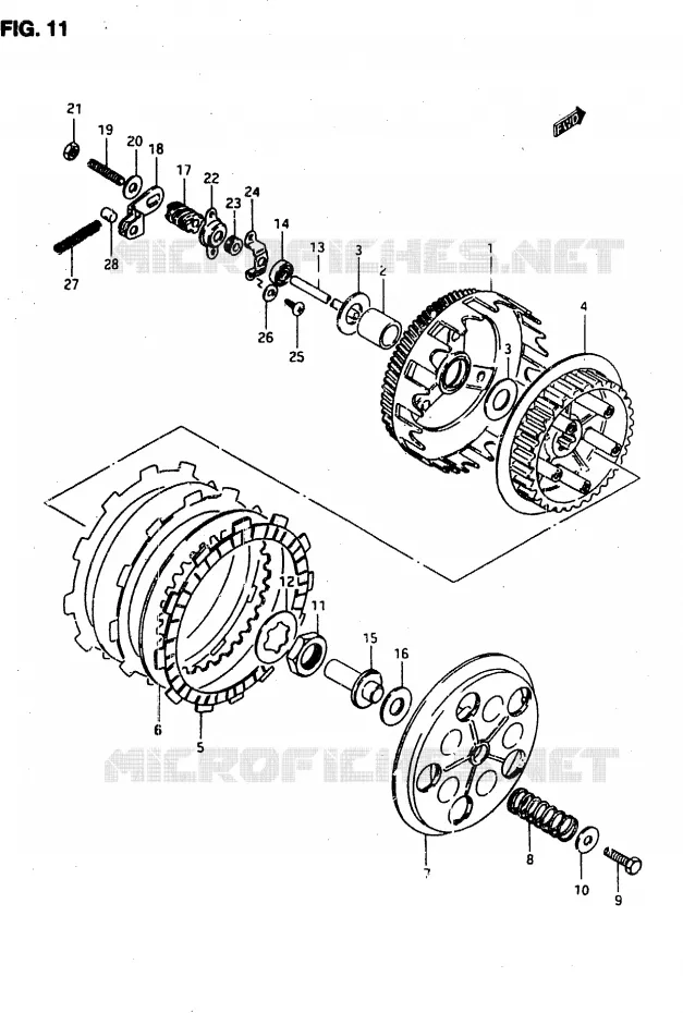 EMBRAYAGE Suzuki MOTO 50 RMX 1997  RMX50V(T/V)