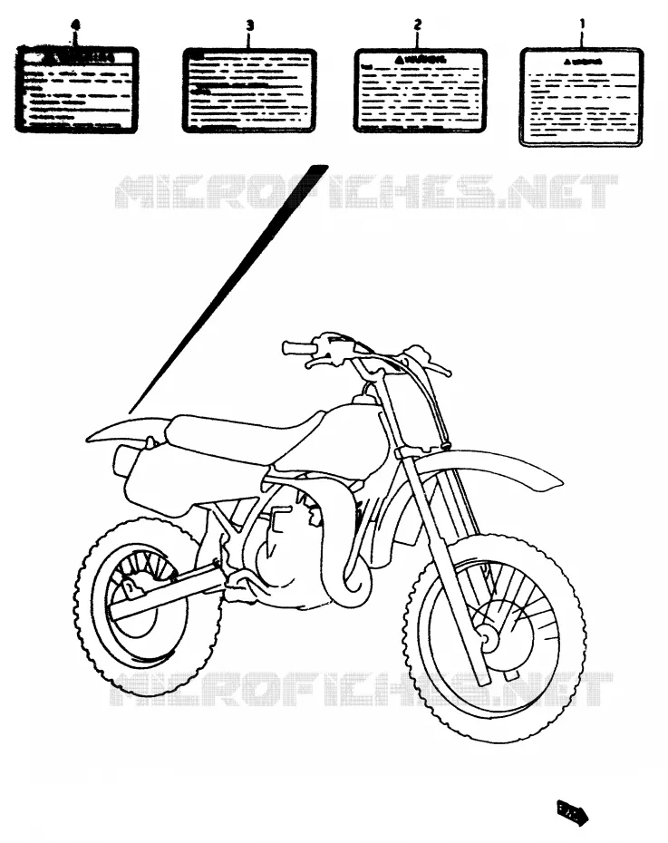 ETIQUETTE Suzuki MOTO 80 RM 1996  RM80T(T/V)