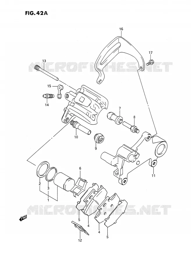 ETRIER DE FREIN ARRIERE (MODELE L/M) Suzuki MOTO 250 RMX 1989  RMX250K(E3)