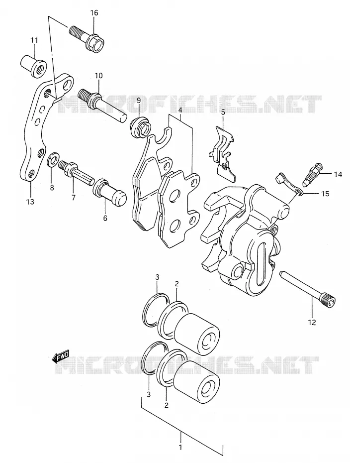 ETRIER DE FREIN AVANT (MODELE K/L) Suzuki MOTO 250 RMX 1992  RMX250N(E28)