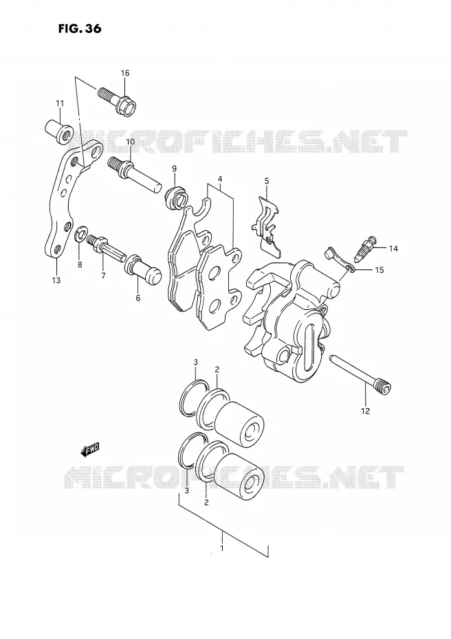 ETRIER DE FREIN AVANT (MODELE K/L) Suzuki MOTO 250 RMX 1996  RMX250T(E3)