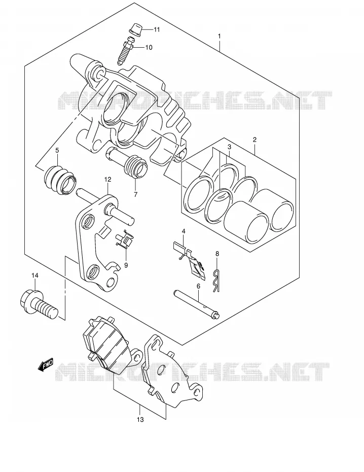 ETRIER DE FREIN AVANT Suzuki MOTO 125 VAN-VAN 2007  RV125K7(E19)