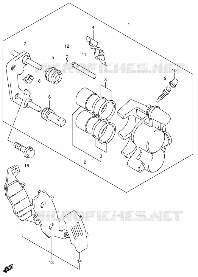 ETRIER DE FREIN AVANT (VOIR NOTE) Suzuki MOTO 650 SV-S 2004  SV650SUK4(E2)