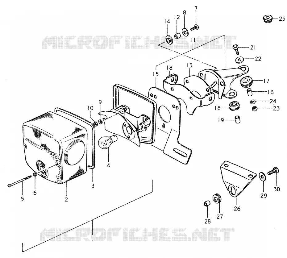 FEU ARRIERE (E16) Suzuki MOTO 400 SP 1980  SP400T