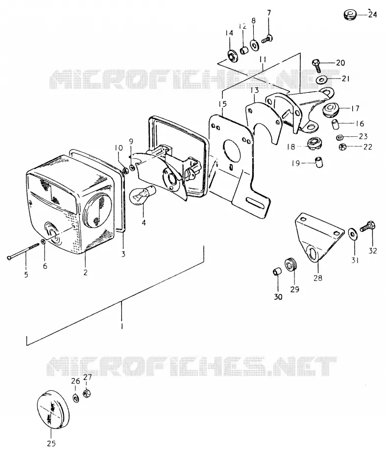 FEU ARRIERE (E39) Suzuki MOTO 400 SP 1980  SP400T
