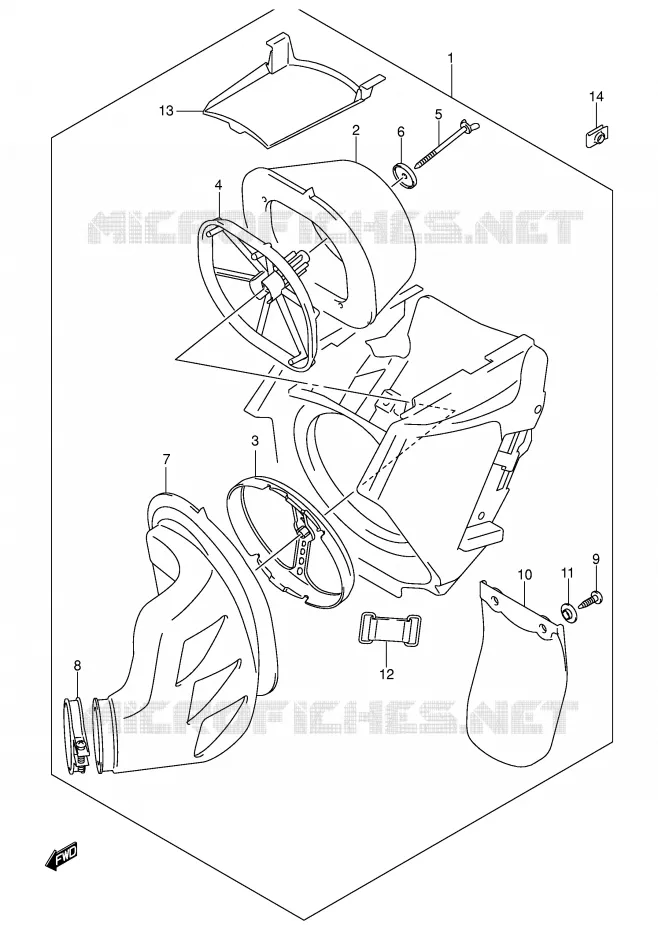FILTRE A AIR (MODELE K1/K2) Suzuki MOTO 250 RM 2004  RM250K4(E3/E28)