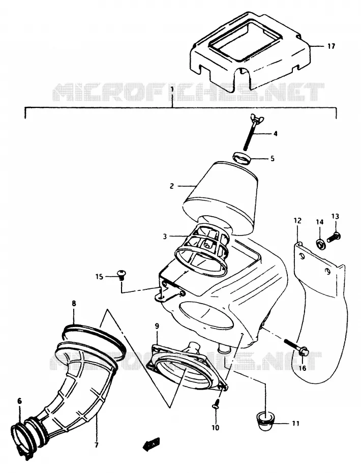 FILTRE A AIR Suzuki MOTO 80 RM 1997  RM80V(T/V)