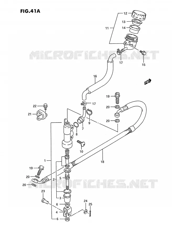 MAITRE CYLINDRE ARRIERE (MODELE M/N/P/R/S) Suzuki MOTO 80 RM 1986  RM80G(E3)