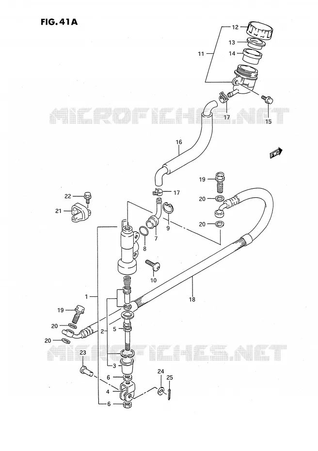 MAITRE CYLINDRE ARRIERE (MODELE M/N/P/R/S) Suzuki MOTO 80 RM 1986  RM80XG(E2)
