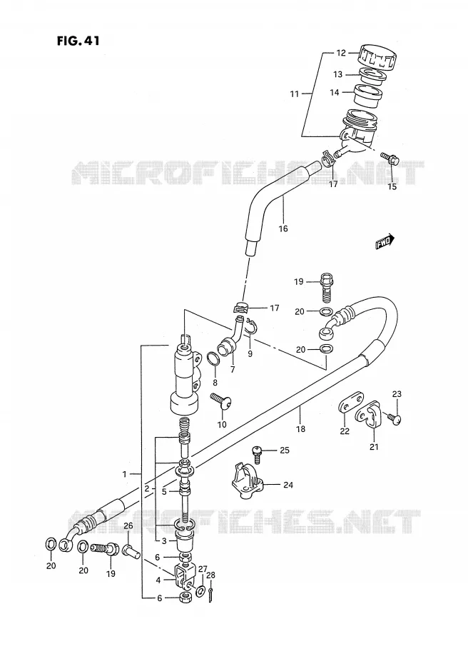 MAITRE CYLINDRE ARRIERE Suzuki MOTO 250 RMX 1994  RMX250RR(E1)