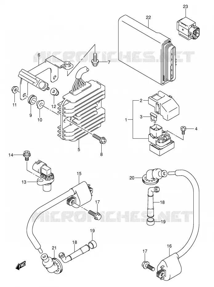 PARTIE ELECTRIQUE (SV1000S/S1/S2) Suzuki MOTO 1000 SV 2004  SV1000S1K4(E2)