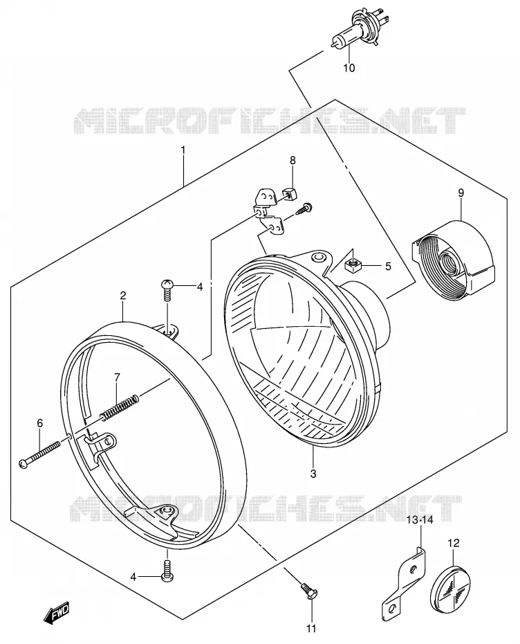 PHARE (SV1000 E24) Suzuki MOTO 1000 SV-S 2003  SV1000S2K3(E2)