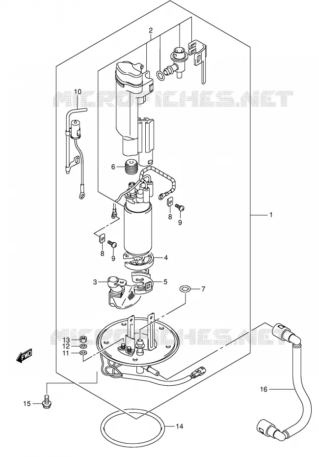 POMPE A ESSENCE (MODELE K3/K4) Suzuki MOTO 1000 SV 2005  SV1000S1K5(E2)