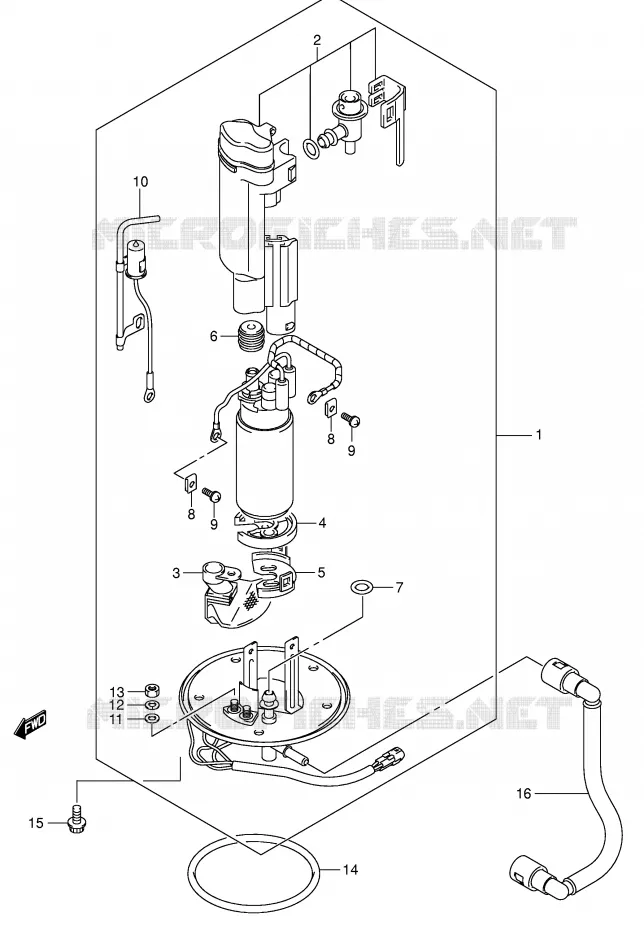 POMPE A ESSENCE (MODELE K3/K4) Suzuki MOTO 650 SV-S 2006  SV650SUK6(E2)