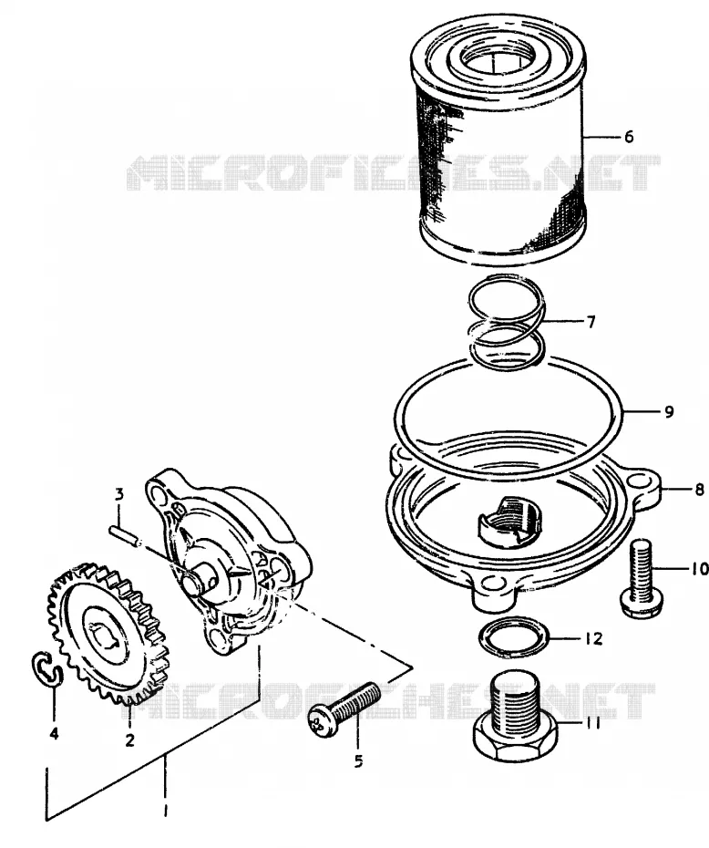 POMPE A HUILE Suzuki MOTO 370 SP 1979  SP370N(C/N)