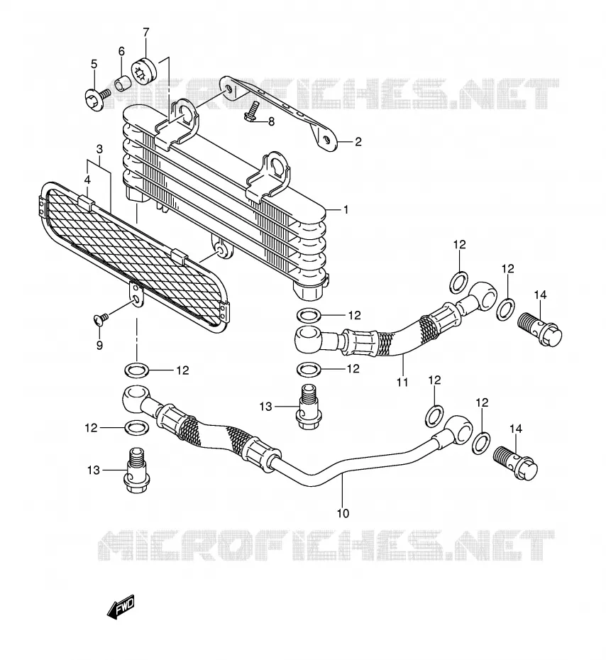RADIATEUR D'HUILE Suzuki MOTO 650 SV 2003  SV650K3(E2)