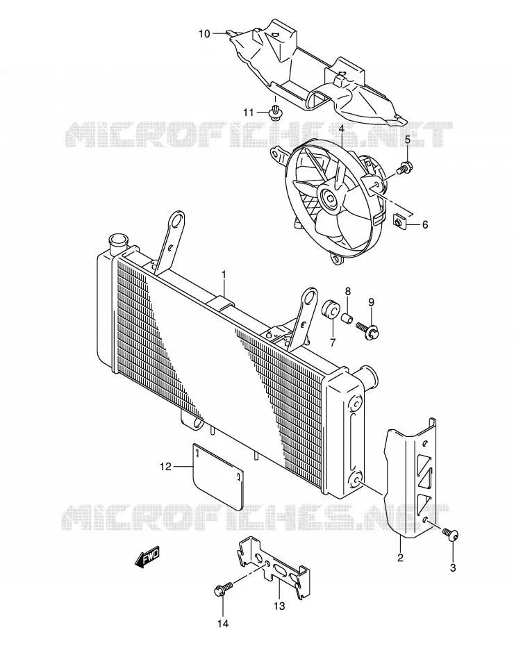RADIATEUR Suzuki MOTO 650 SV 2006  SV650K6(E2)