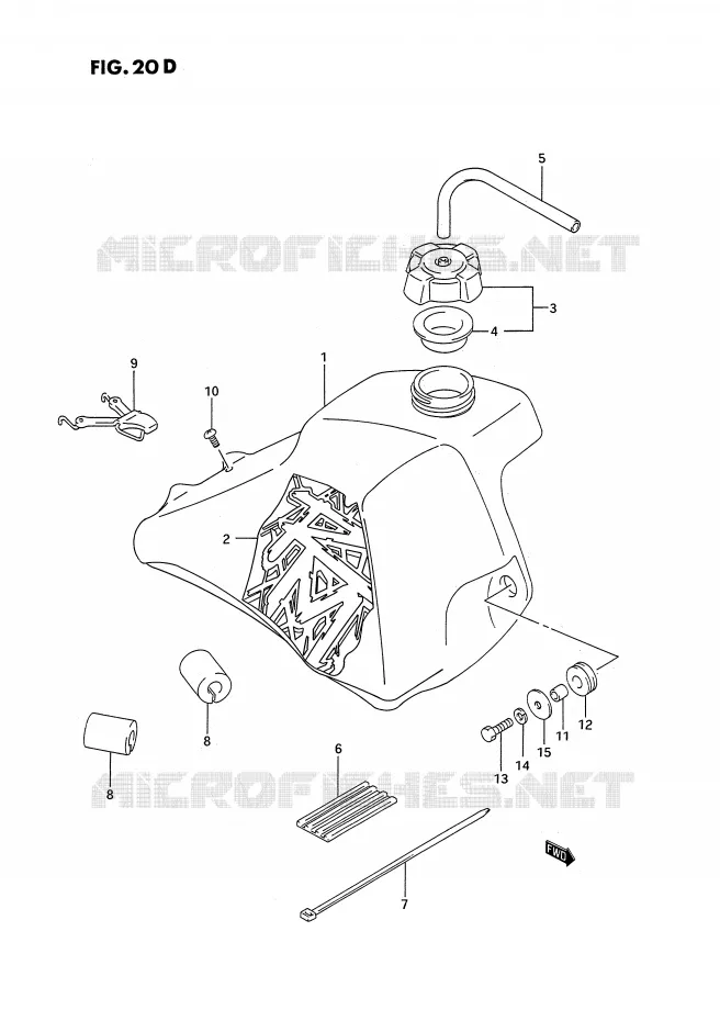 RESERVOIR D'ESSENCE (MODELE R/S) Suzuki MOTO 80 RM 1993  RM80P(E3)