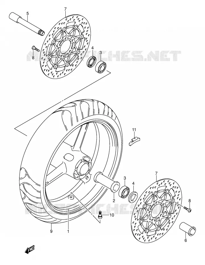 ROUE AVANT Suzuki MOTO 1000 SV-S 2003  SV1000S2K3(E2)