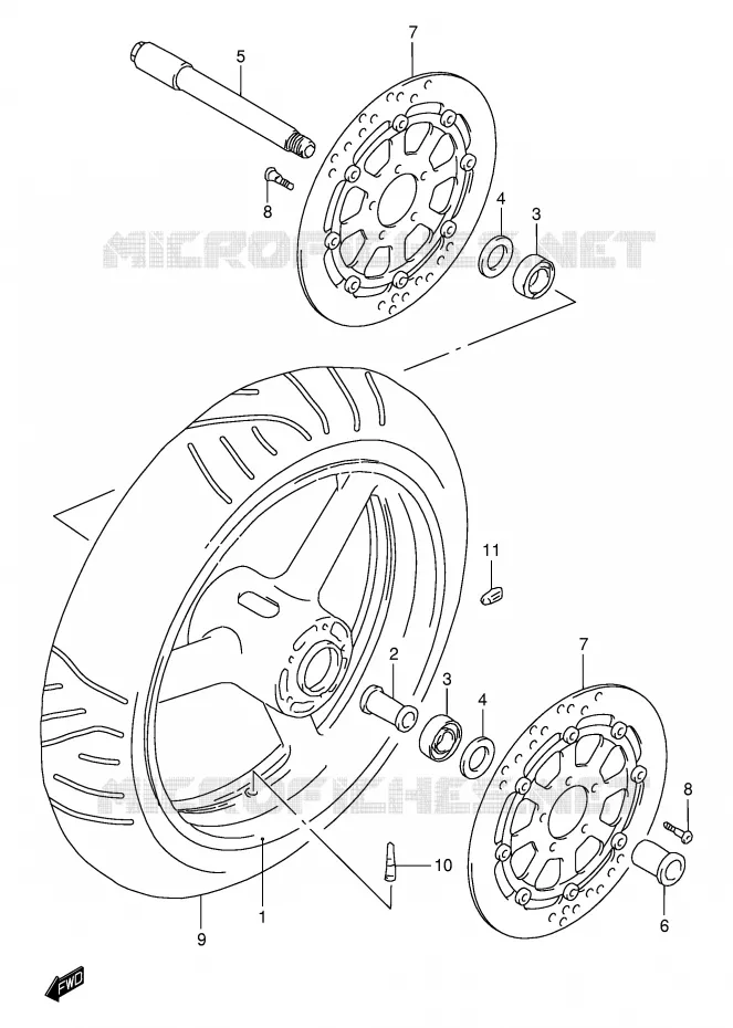 ROUE AVANT Suzuki MOTO 1000 TL-R 1998  TL1000RW(E2)