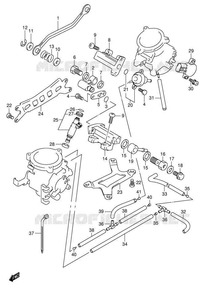 SYSTÈME D'INJECTION Suzuki MOTO 1000 TL-R 2001  TL1000RK1(E2)