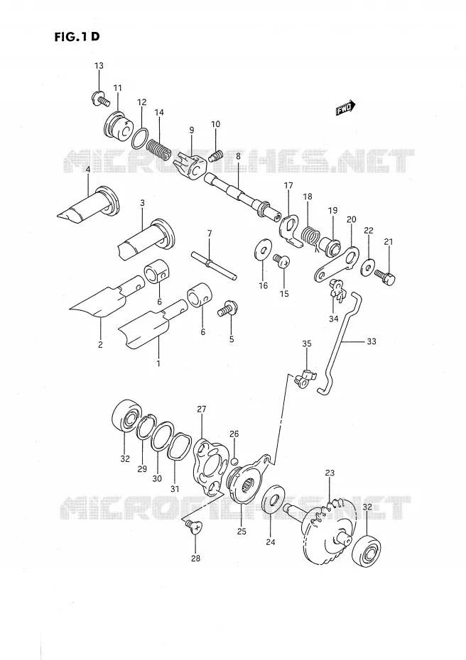VALVE D'ECHAPPEMENT (MODELE K/L/M/N/P/R/S) Suzuki MOTO 80 RM 1992  RM80XN(E2)