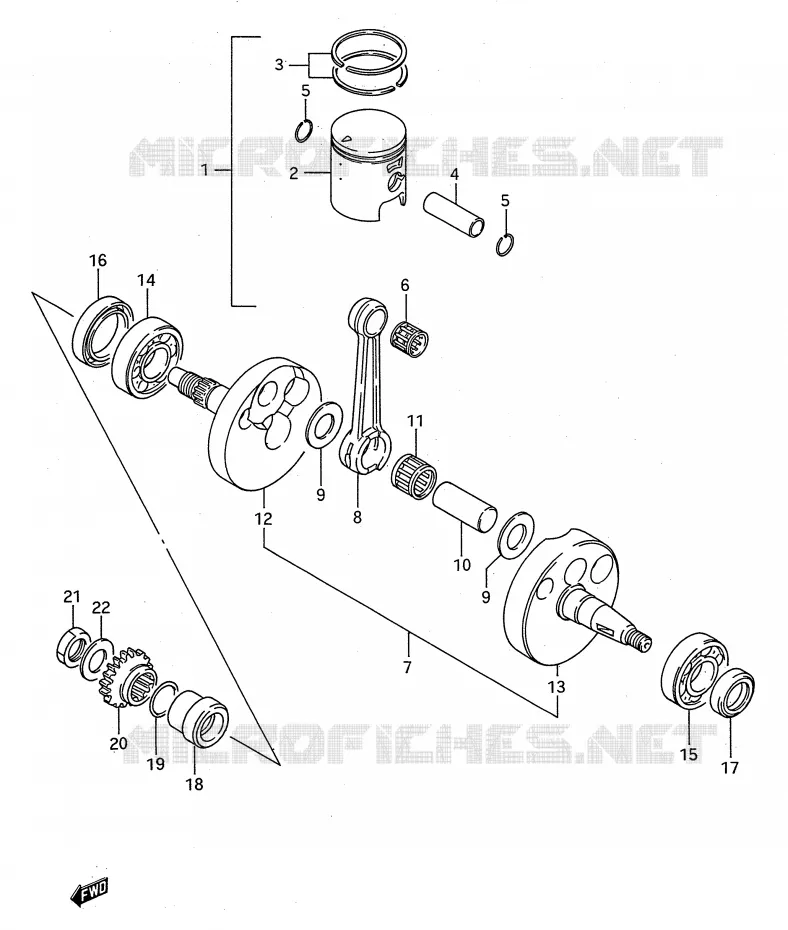 VILEBREQUIN (MODELE G/H) Suzuki MOTO 80 RM 1990  RM80L(E28)