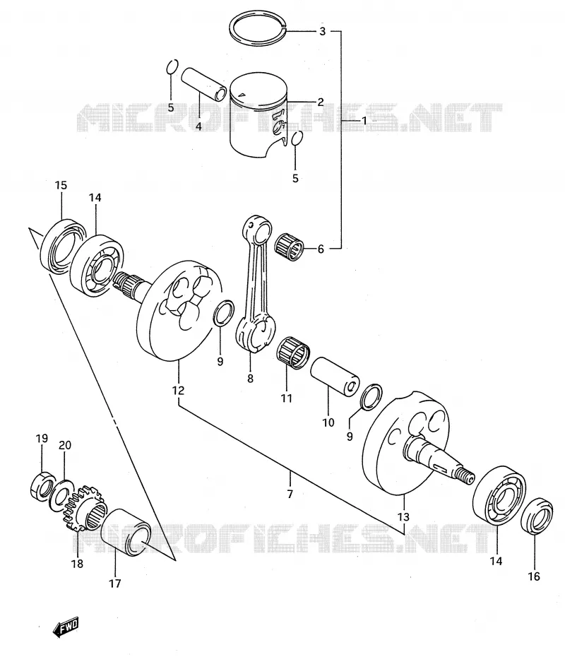 VILEBREQUIN (MODELE M/N/P/R/S) Suzuki MOTO 80 RM 1994  RM80R(E28)