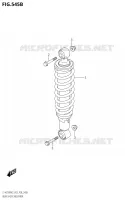 AMORTISSEUR ARRIERE (LT A750X:M2:P28) pour Suzuki KINGQUAD 750 2022