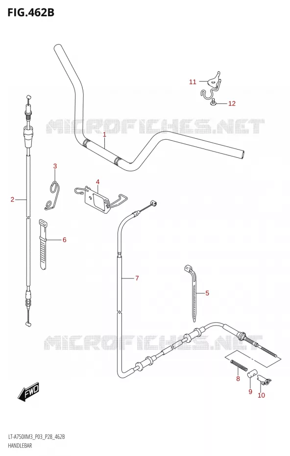 GUIDON (LT-A750X) Suzuki QUAD 750 KINGQUAD 2023  LT-A750X M3 (P03 / P28 /P33)