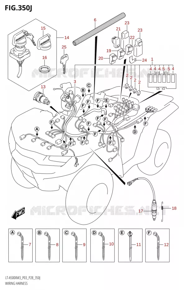 FAISCEAU ELECTRIQUE (LT-A500XPZ:M3:P33) Suzuki QUAD 500 KINGQUAD 2023  LT-A500X M3 (P03,P28,P33)