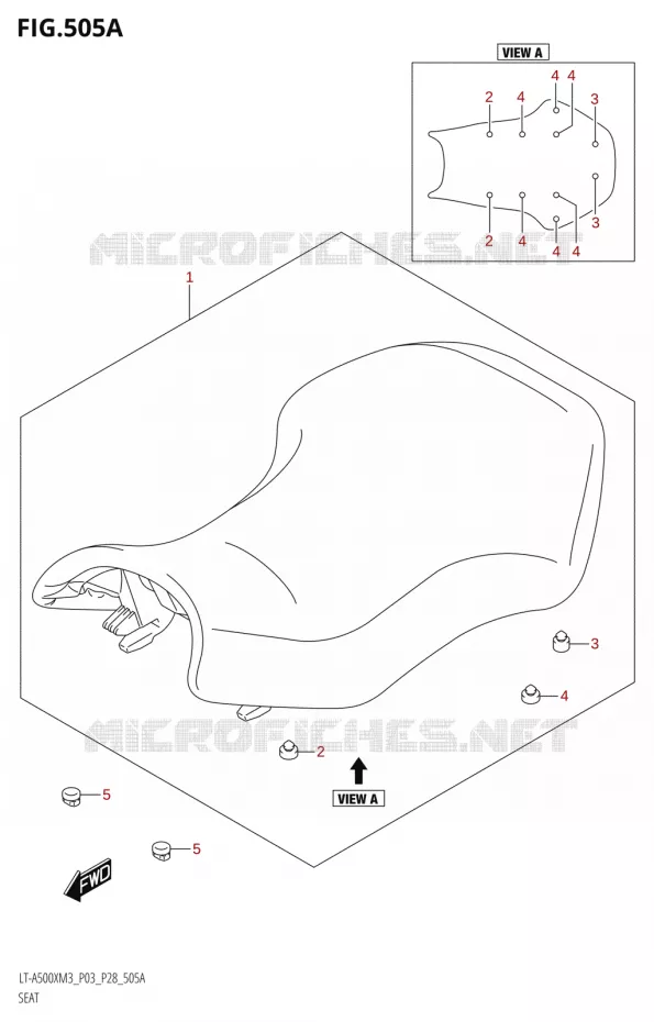 SELLE Suzuki QUAD 500 KINGQUAD 2023  LT-A500X M3 (P03,P28,P33)